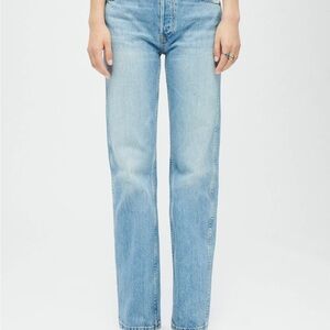 Re/Done Light Blue Straight Leg Jeans